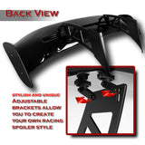 GT2-Style Down Force Racing Rear Trunk Lip Universal Spoiler Wing 57" -ABS Painted Black