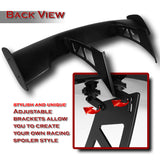 GT3-Style Down Force Racing Rear Trunk Lip Universal Spoiler Wing 57" -ABS Unpainted Matte Black