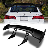 GT3-Style Down Force Racing Rear Trunk Lip Universal Spoiler Wing 57" -ABS Painted Black