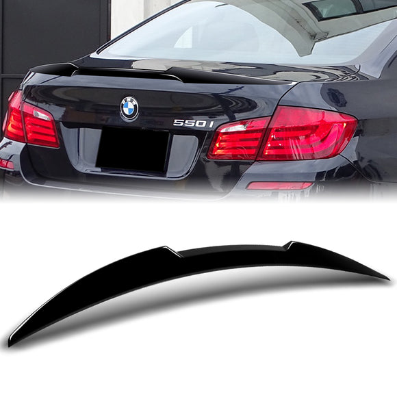 W-Power ABS V-Style Rear Trunk Lip Spoiler Wing For 2011-2016 BMW 5-Series/M5 F10 F18  -Pearl Black