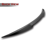 W-Power ABS V-Style Rear Trunk Lip Spoiler Wing For 2011-2016 BMW 5-Series/M5 F10 F18  -Unpainted Matte Black