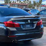 W-Power ABS V-Style Rear Trunk Lip Spoiler Wing For 2011-2016 BMW 5-Series/M5 F10 F18  -Unpainted Matte Black