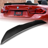 W-Power ABS PSM-Style Rear Trunk Lip Spoiler Wing For 2014-2020 BMW F33 F83 Convertible -Carbon Fiber Look