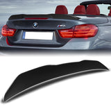 W-Power ABS PSM-Style Rear Trunk Lip Spoiler Wing For 2014-2020 BMW F33 F83 Convertible -Unpainted Matte Black