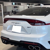 W-Power ABS V-Style Duckbill Rear Trunk Lip Spoiler Wing For 2018-2023 Kia Stinger -Pearl White