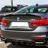 W-Power ABS V-Style Rear Trunk Lip Spoiler Wing For 2015-2020 BMW M4 F82 Coupe -Pearl Black