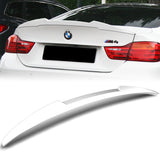 W-Power ABS V-Style Rear Trunk Lip Spoiler Wing For 2015-2020 BMW M4 F82 Coupe -Pearl White