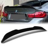 W-Power ABS V-Style Rear Trunk Lip Spoiler Wing For 2014-2020 BMW 4-Series F32 Coupe -Pearl Black