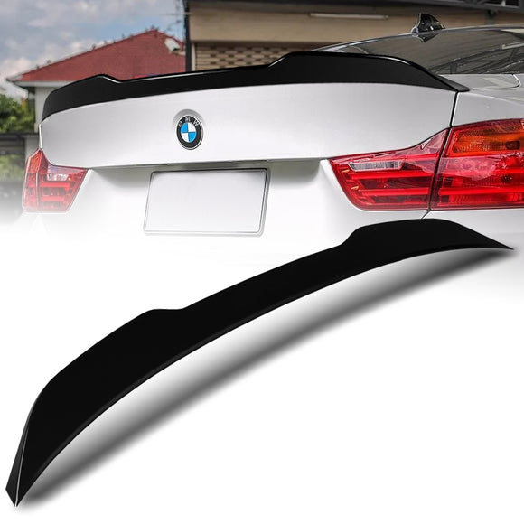 W-Power ABS V-Style Rear Trunk Lip Spoiler Wing For 2014-2020 BMW 4-Series F32 Coupe -Pearl Black