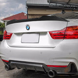 W-Power ABS V-Style Rear Trunk Lip Spoiler Wing For 2014-2020 BMW 4-Series F32 Coupe -Carbon Fiber Look