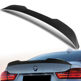 W-Power ABS V-Style Rear Trunk Lip Spoiler Wing For 2014-2020 BMW 4-Series F32 Coupe -Carbon Fiber Look