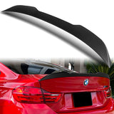 W-Power ABS V-Style Rear Trunk Lip Spoiler Wing For 2014-2020 BMW 4-Series F32 Coupe -Carbon Fiber Look