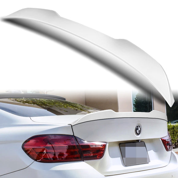 W-Power ABS V-Style Rear Trunk Lip Spoiler Wing For 2014-2020 BMW 4-Series F32 Coupe -Pearl White