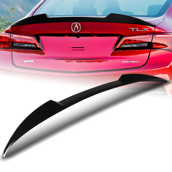 W-Power ABS V-Style Rear Trunk Lip Duckbill Spoiler Wing For 2015-2020 Acura TLX -Pearl Black