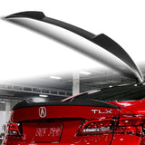 W-Power ABS V-Style Rear Trunk Lip Duckbill Spoiler Wing For 2015-2020 Acura TLX -Carbon Fiber Look