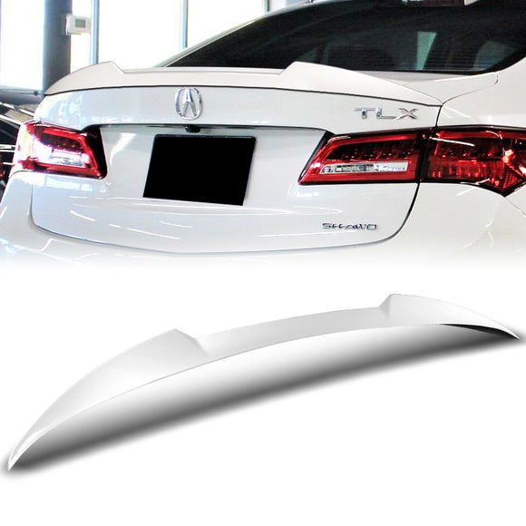 W-Power ABS V-Style Rear Trunk Lip Duckbill Spoiler Wing For 2015-2020 Acura TLX -Pearl White