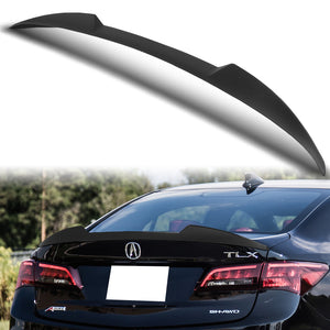 W-Power ABS V-Style Rear Trunk Lip Duckbill Spoiler Wing For 2015-2020 Acura TLX -Unpainted Matted Black