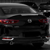 W-Power ABS V-Style Rear Trunk Lip Spoiler Wing For 2019-2023 Mazda 3 Sedan 4DR -Pearl Black