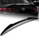 W-Power ABS V-Style Rear Trunk Lip Spoiler Wing For 2019-2023 Mazda 3 Sedan 4DR -Pearl Black