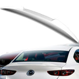 W-Power ABS V-Style Rear Trunk Lip Spoiler Wing For 2019-2023 Mazda 3 Sedan 4DR -Pearl White