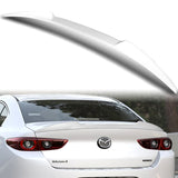 W-Power ABS V-Style Rear Trunk Lip Spoiler Wing For 2019-2023 Mazda 3 Sedan 4DR -Pearl White