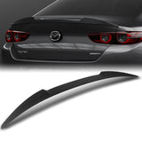 W-Power ABS V-Style Rear Trunk Lip Spoiler Wing For 2019-2023 Mazda 3 Sedan 4DR -Unpainted Matte Black