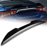 W-Power ABS V-Style Rear Trunk Lip Duckbill Spoiler Wing For 2016-2023 Nissan Maxima -Pearl Black