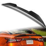 W-Power ABS V-Style Rear Trunk Lip Duckbill Spoiler Wing For 2016-2023 Nissan Maxima -Carbon Fiber Look