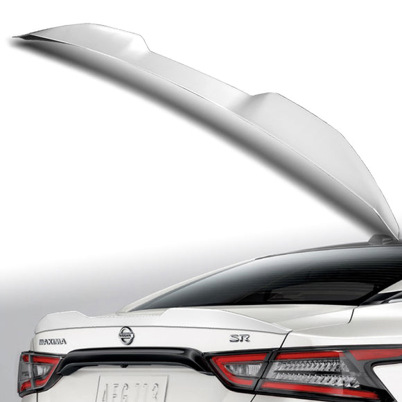 W-Power ABS V-Style Rear Trunk Lip Duckbill Spoiler Wing For 2016-2023 Nissan Maxima -Pearl White