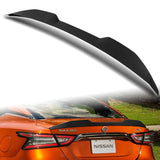 W-Power ABS V-Style Rear Trunk Lip Duckbill Spoiler Wing For 2016-2023 Nissan Maxima -Unpainted Matte Black