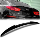 W-Power ABS V-Style Rear Trunk Lip Spoiler Wing For 2014-2015 Kia Optima K5 -Pearl Black