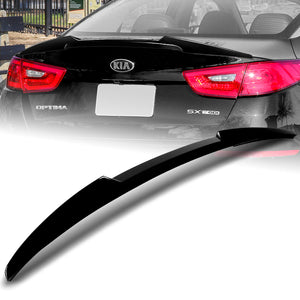 W-Power ABS V-Style Rear Trunk Lip Spoiler Wing For 2014-2015 Kia Optima K5 -Pearl Black