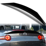 W-Power ABS STP-Style Rear Trunk Lip Duckbill Spoiler Wing For 2016-2024 Mazda Miata MX-5 -Pearl Black