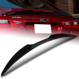 W-Power ABS V-Style Rear Trunk Lip Spoiler Wing For 2016-2024 Chevrolet Malibu -Pearl Black