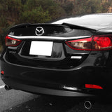 W-Power ABS V-Style Rear Trunk Lip Spoiler Wing For 2014-2017 Mazda 6 Mazda6 -Pearl Black