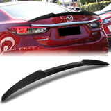 W-Power ABS V-Style Rear Trunk Lip Spoiler Wing For 2014-2017 Mazda 6 Mazda6 -Carbon Fiber Look