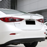 W-Power ABS V-Style Rear Trunk Lip Spoiler Wing For 2014-2018 Mazda 3 Sedan 4DR -Pearl White