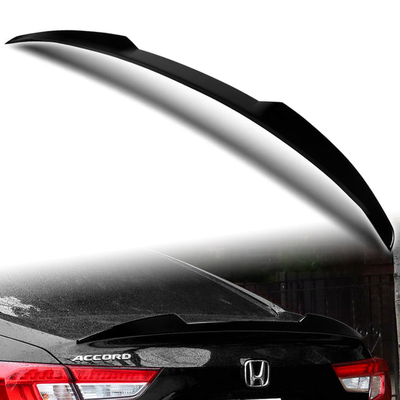 W-Power ABS V-Style Rear Trunk Lip Spoiler Wing For 2018-2022 Honda Accord Sedan 4DR -Pearl Black