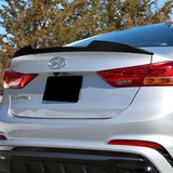 W-Power ABS V-Style Rear Trunk Lip Spoiler Wing For 2017-2018 Hyundai Elantra -Pearl Black