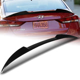 W-Power ABS V-Style Rear Trunk Lip Spoiler Wing For 2017-2018 Hyundai Elantra -Pearl Black