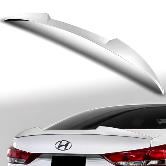 W-Power ABS V-Style Rear Trunk Lip Spoiler Wing For 2017-2018 Hyundai Elantra -Pearl White