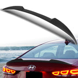 W-Power ABS V-Style Rear Trunk Lip Spoiler Wing For 2017-2018 Hyundai Elantra -Unpainted Matte Black