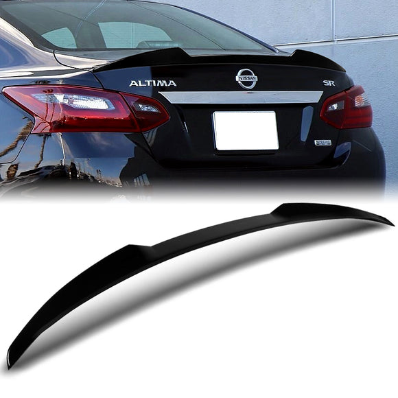 W-Power ABS V-Style Rear Trunk Lip Spoiler Wing For 2016-2018 Nissan Altima Sedan 4DR -Pearl Black