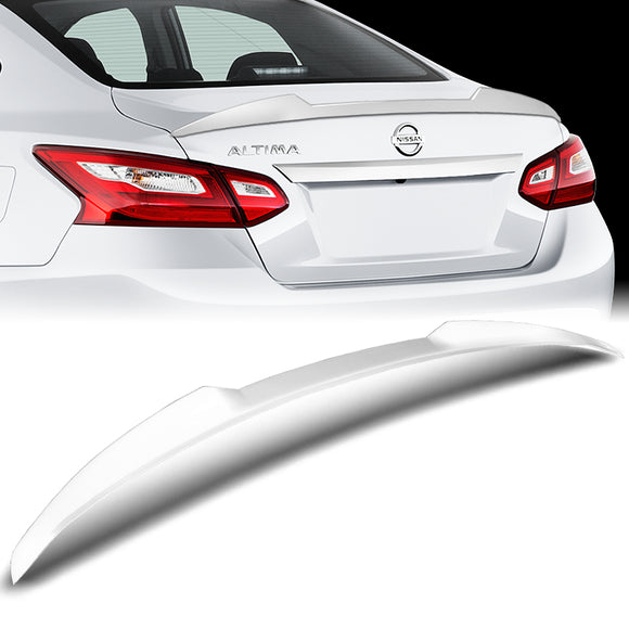 W-Power ABS V-Style Rear Trunk Lip Spoiler Wing For 2016-2018 Nissan Altima Sedan 4DR -Pearl White