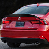 W-Power ABS AR-Style Rear Trunk Lip Spoiler Wing For 2014-2020 Lexus IS-Series Sedan 4DR -Carbon Fiber Look