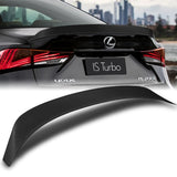 W-Power ABS AR-Style Rear Trunk Lip Spoiler Wing For 2014-2020 Lexus IS-Series Sedan 4DR -Unpainted Matte Black