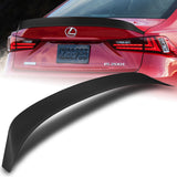 W-Power ABS AR-Style Rear Trunk Lip Spoiler Wing For 2014-2020 Lexus IS-Series Sedan 4DR -Unpainted Matte Black