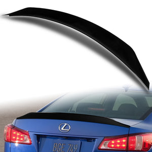 W-Power ABS STP-Style Rear Trunk Lip Spoiler Wing For 2006-2013 Lexus IS250 IS350 ISF -Pearl Black