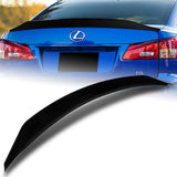 W-Power ABS STP-Style Rear Trunk Lip Spoiler Wing For 2006-2013 Lexus IS250 IS350 ISF -Pearl Black