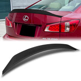 W-Power ABS STP-Style Rear Trunk Lip Spoiler Wing For 2006-2013 Lexus IS250 IS350 ISF -Unpainted Matte Black